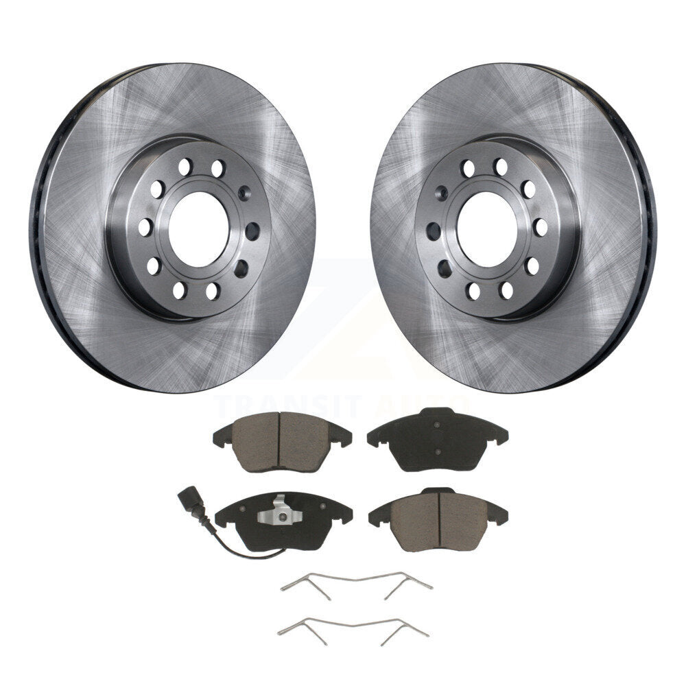 Brake Rotor & Ceramic Pad Front Kit For Volkswagen Jetta Golf Beetle Rabbit Audi