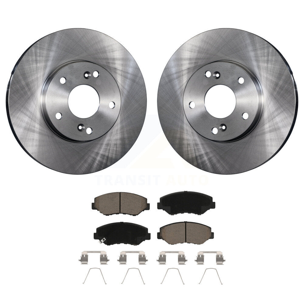 Brake Rotor & Ceramic Pad Front Kit For Honda Accord Civic Fit Element Acura ILX
