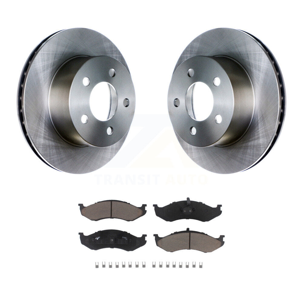 Brake Rotor & Ceramic Pad Front Kit For Jeep Wrangler Cherokee Grand Comanche TJ