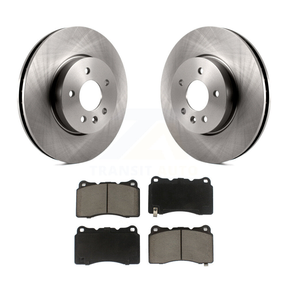 Disc Brake Rotors And Ceramic Pads Front Kit For Cadillac ATS