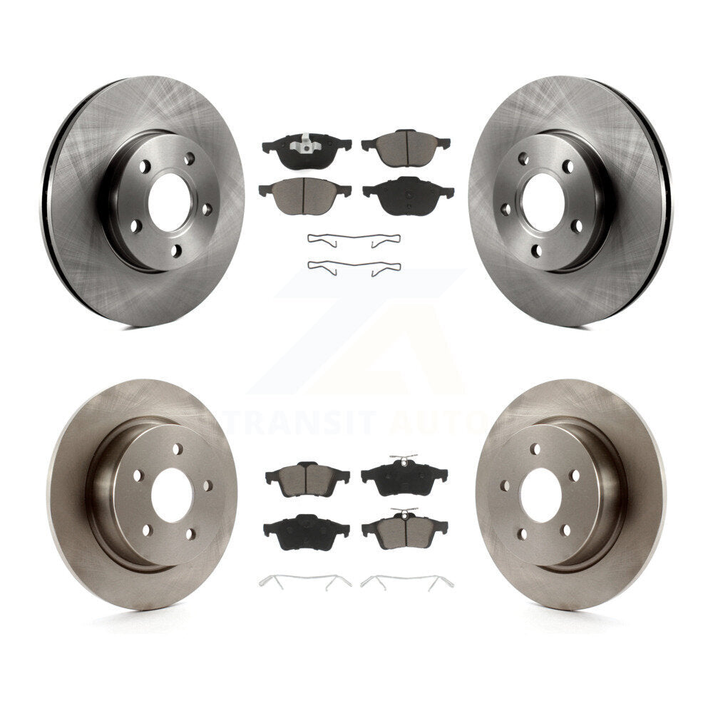 Disc Brake Rotors And Ceramic Pads Front Rear Kit For Ford C-Max