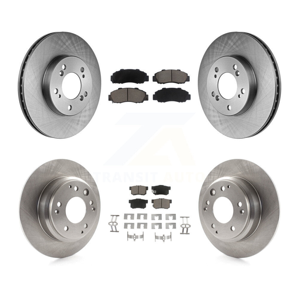 Brake Rotor & Ceramic Pad Front Rear Kit For Honda Odyssey Acura Legend RL Isuzu