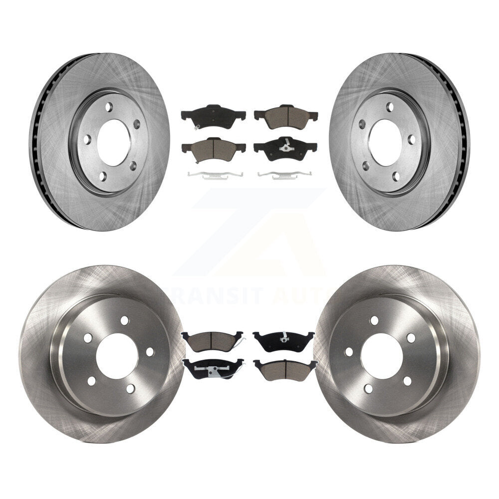 Brake Rotor & Ceramic Pad Front Rear Kit For Dodge Grand Caravan Chrysler Town