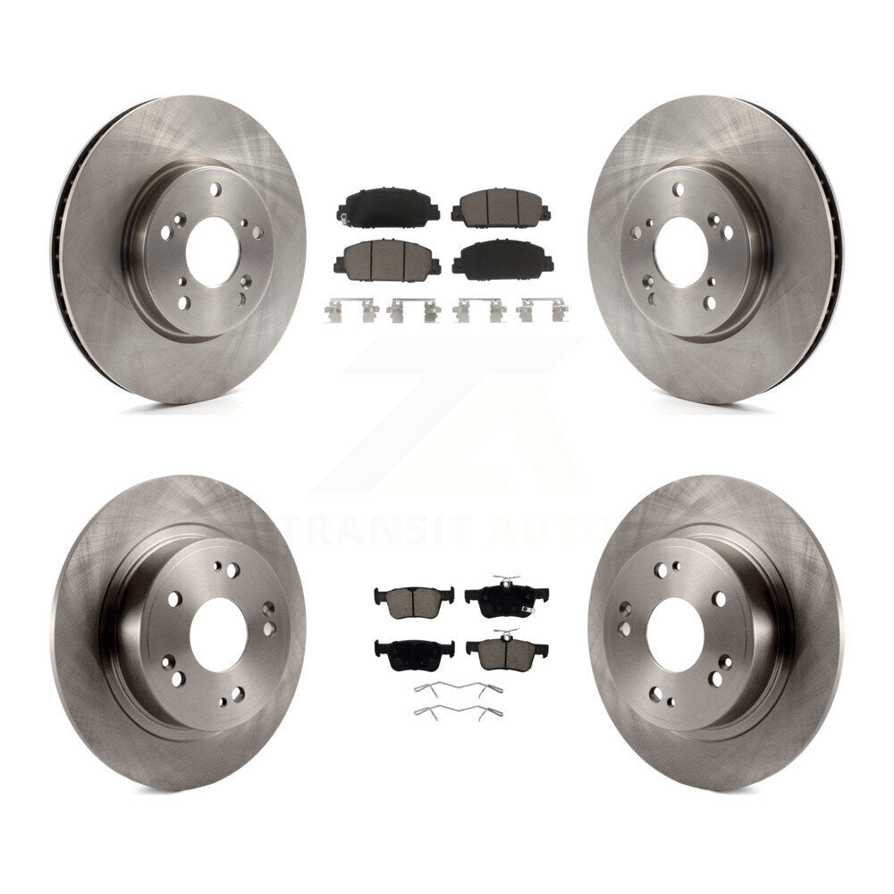 Disc Brake Rotors And Ceramic Pads Front Rear Kit For Honda Accord