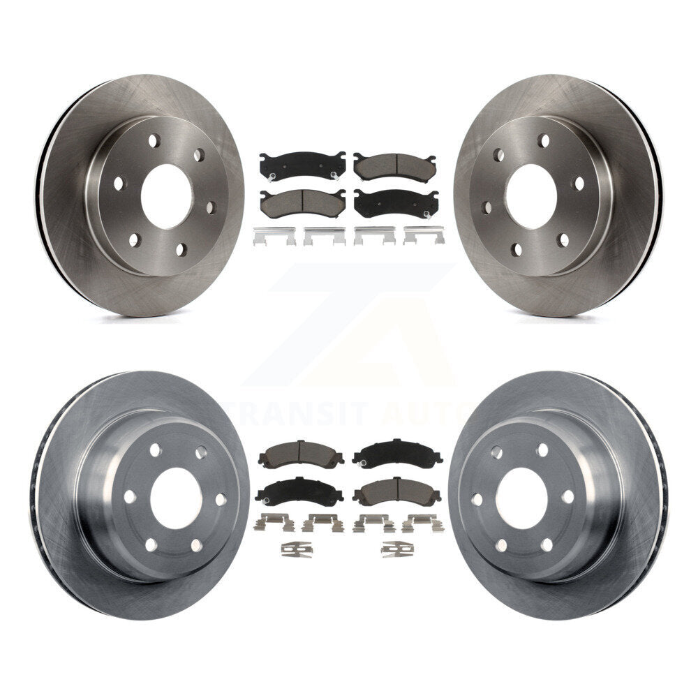 Brake Rotor & Ceramic Pad Front Rear Kit For Chevrolet GMC Silverado 1500 Sierra