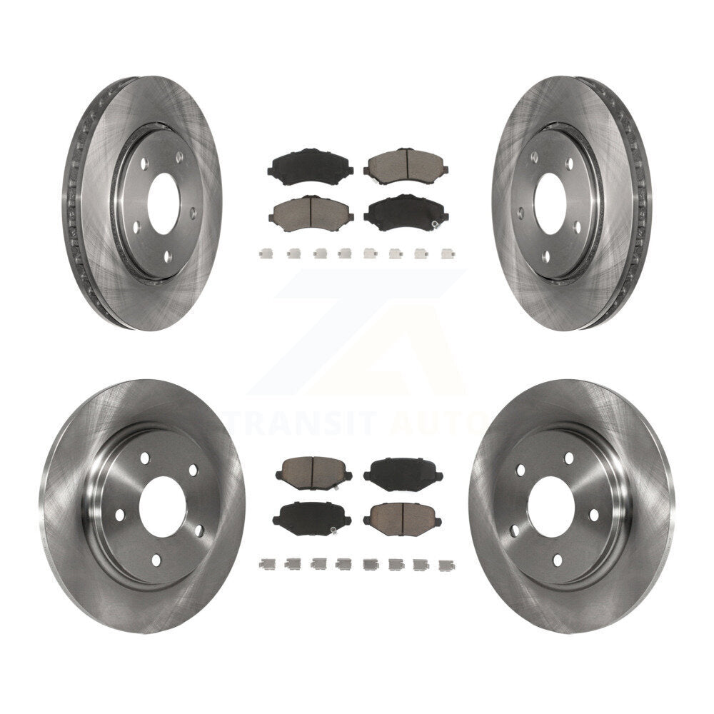 Brake Rotor & Ceramic Pad Front Rear Kit For Dodge Grand Caravan Chrysler Town