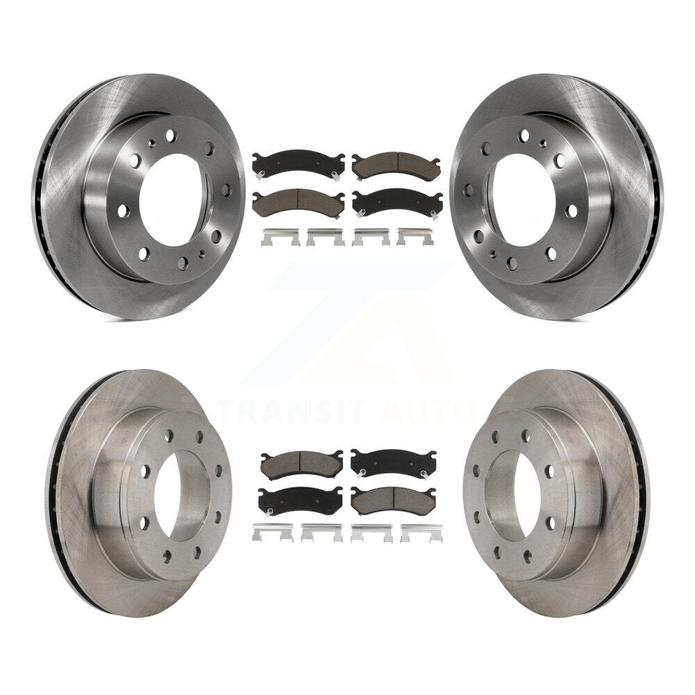 Brake Rotor & Ceramic Pad Front Rear Kit For Chevrolet GMC Sierra 2500 HD Hummer
