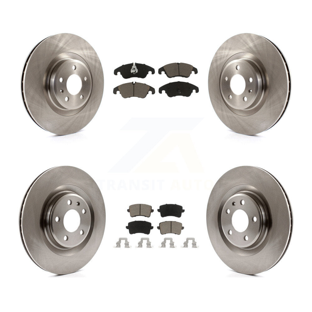 Disc Brake Rotors And Ceramic Pads Front Rear Kit For Audi Q5 S4 S5