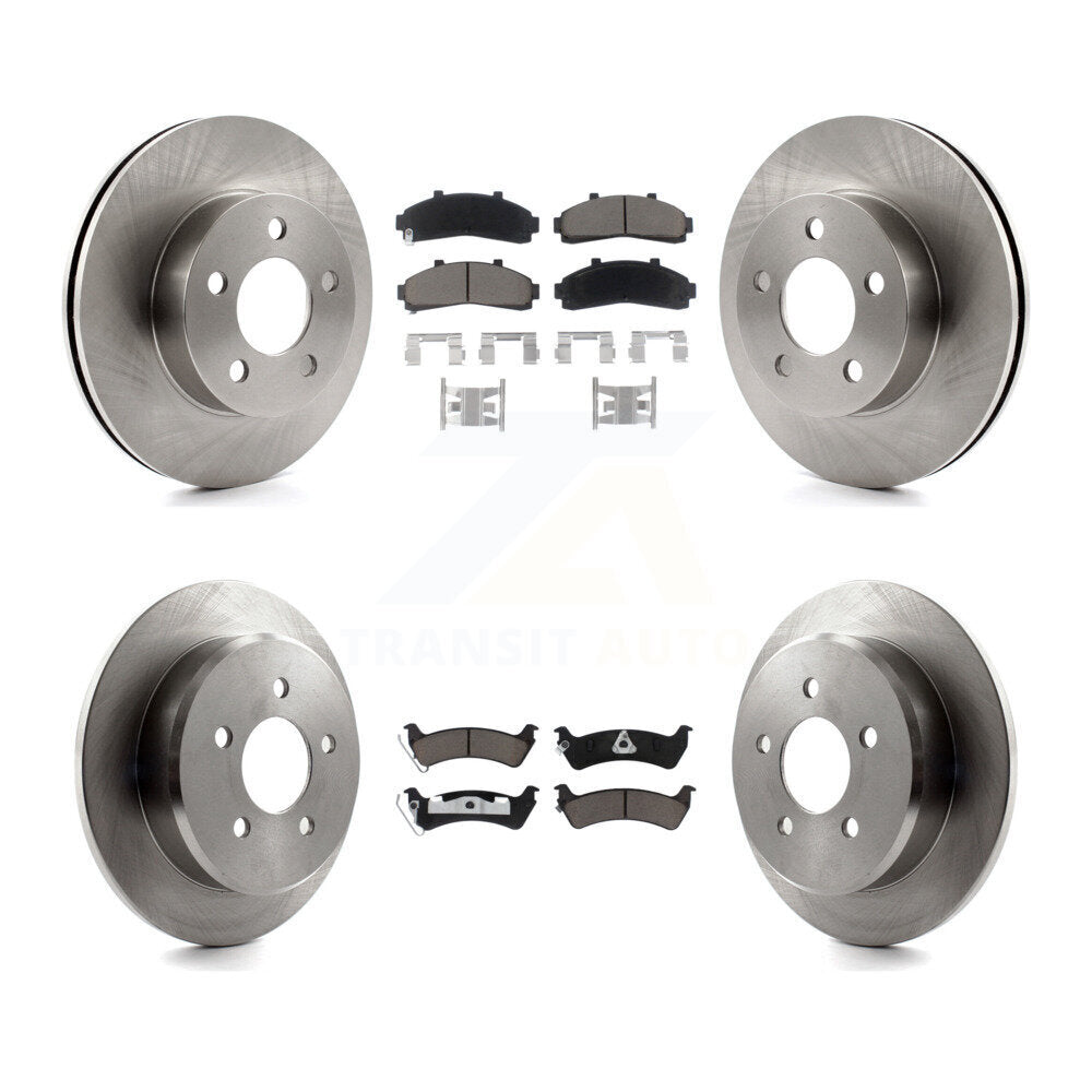 Brake Rotor & Ceramic Pad Front Rear Kit For Ford Explorer AWD 4WD From 01 02