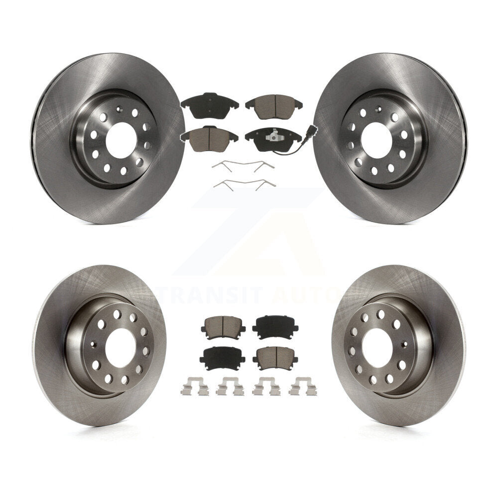 Brake Rotor And Ceramic Pad Front Rear Kit For Volkswagen GTI Passat Eos Audi A3