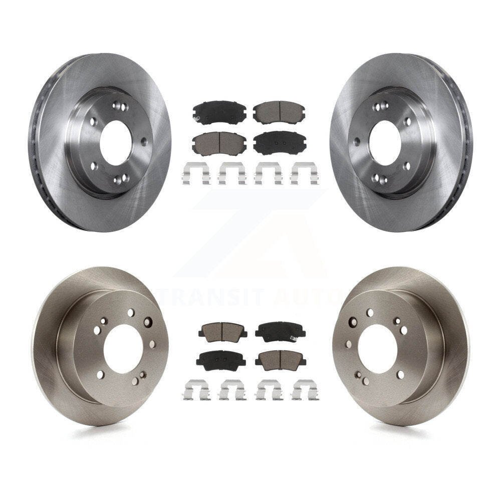 Brake Rotor & Ceramic Pad Front Rear Kit For Hyundai Elantra Sedan From 03 23 10