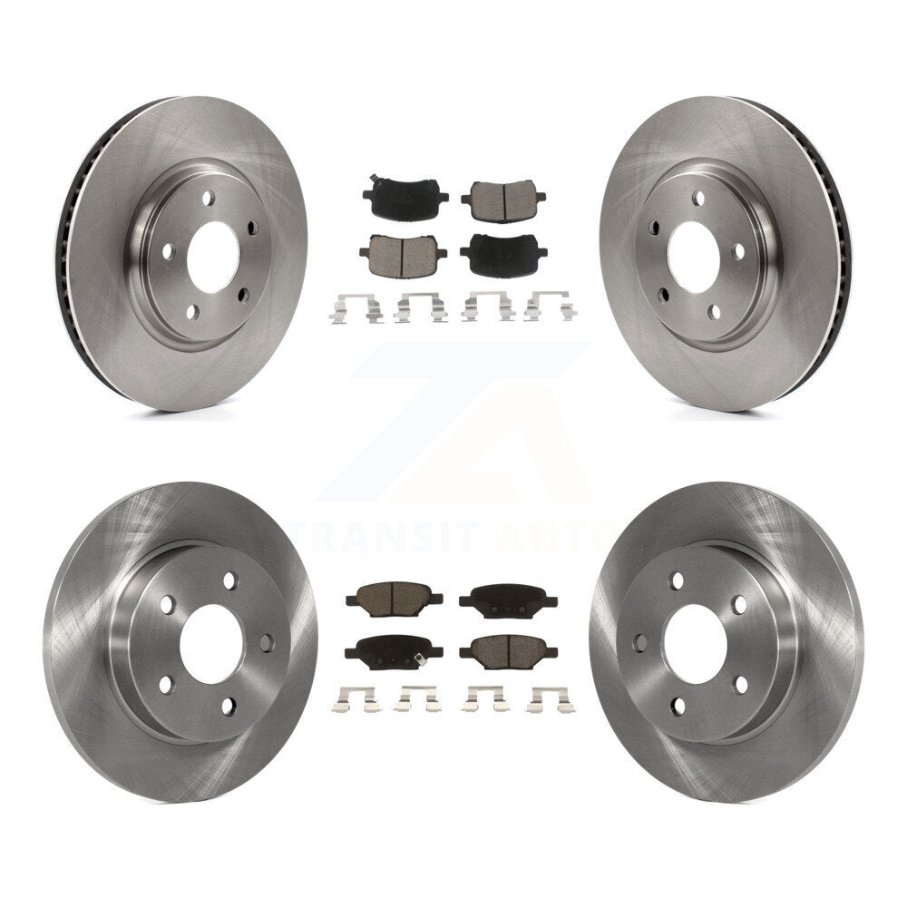 Brake Rotor & Ceramic Pad Front Rear Kit For Chevrolet Cobalt Saturn Ion Pontiac