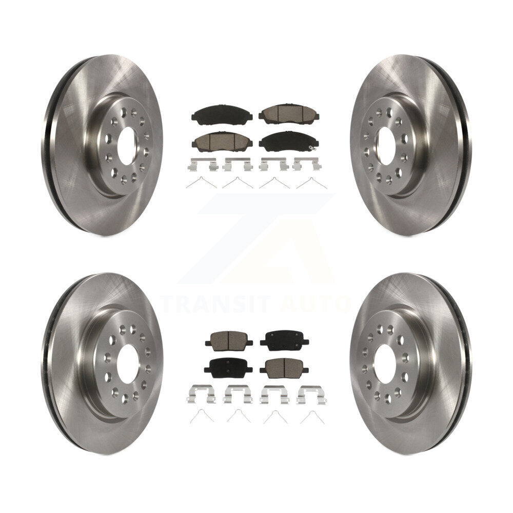 Brake Rotor & Ceramic Pad Front Rear Kit For Chevrolet Traverse GMC Acadia Buick