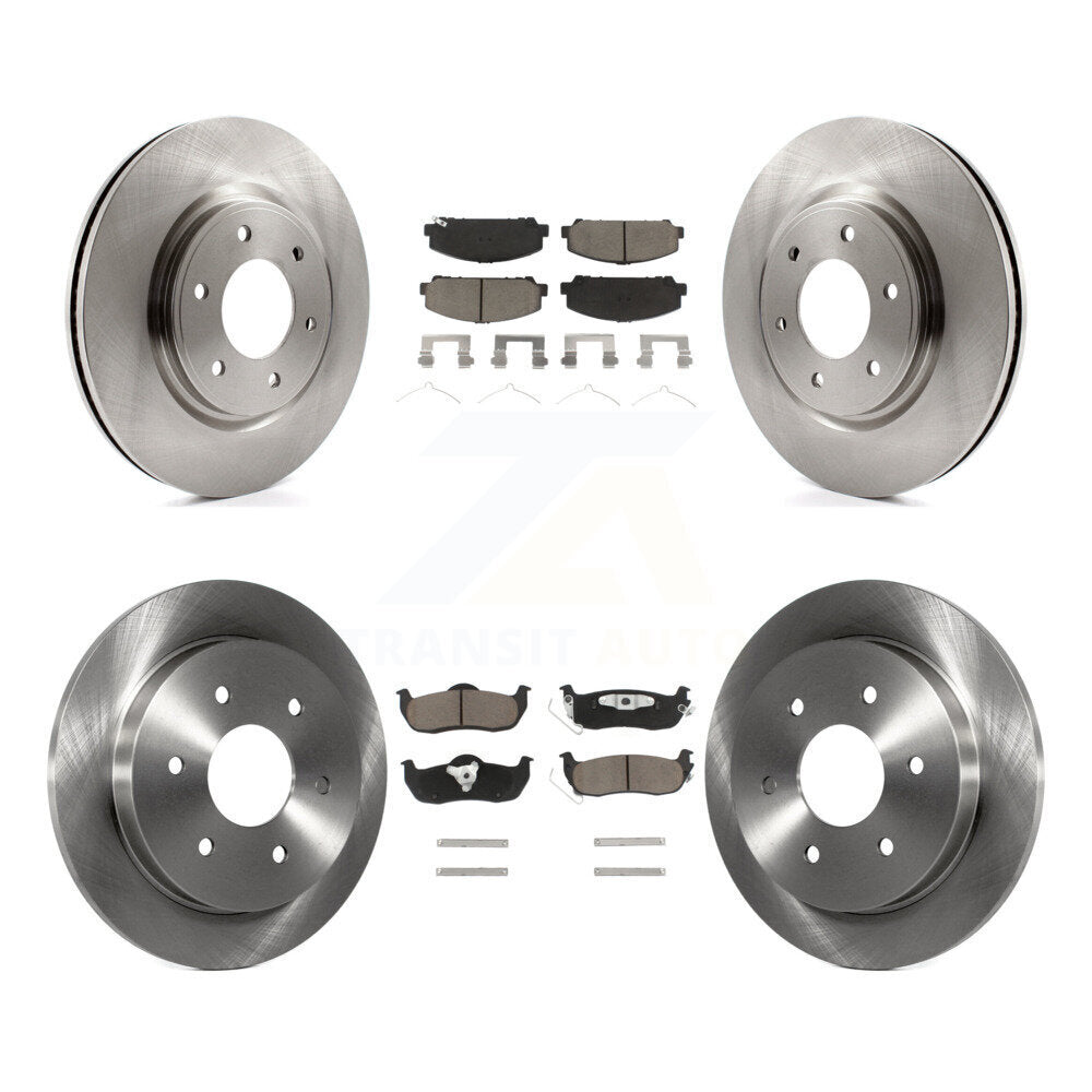 Brake Rotor And Ceramic Pad Front Rear Kit For Nissan TITAN Armada INFINITI QX56