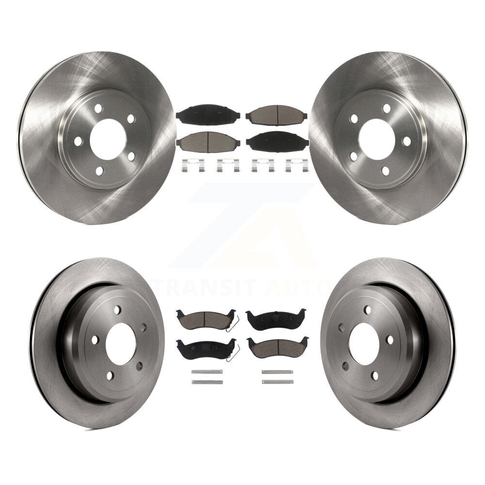 Brake Rotor And Ceramic Pad Front Rear Kit For Ford Crown Victoria Mercury Grand