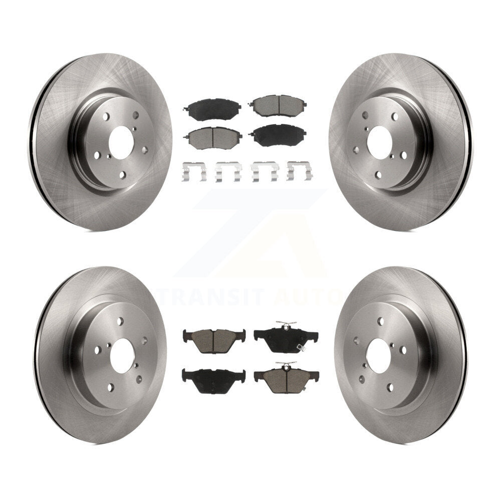Disc Brake Rotors And Ceramic Pads Front Rear Kit For Subaru Outback WRX Legacy