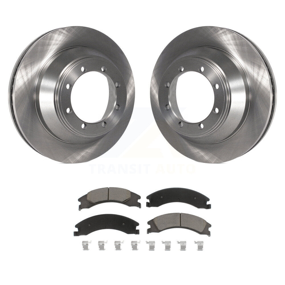 Brake Rotor & Ceramic Pad Rear Kit For 09-10 Ford E-450 Super Duty DIESEL engine