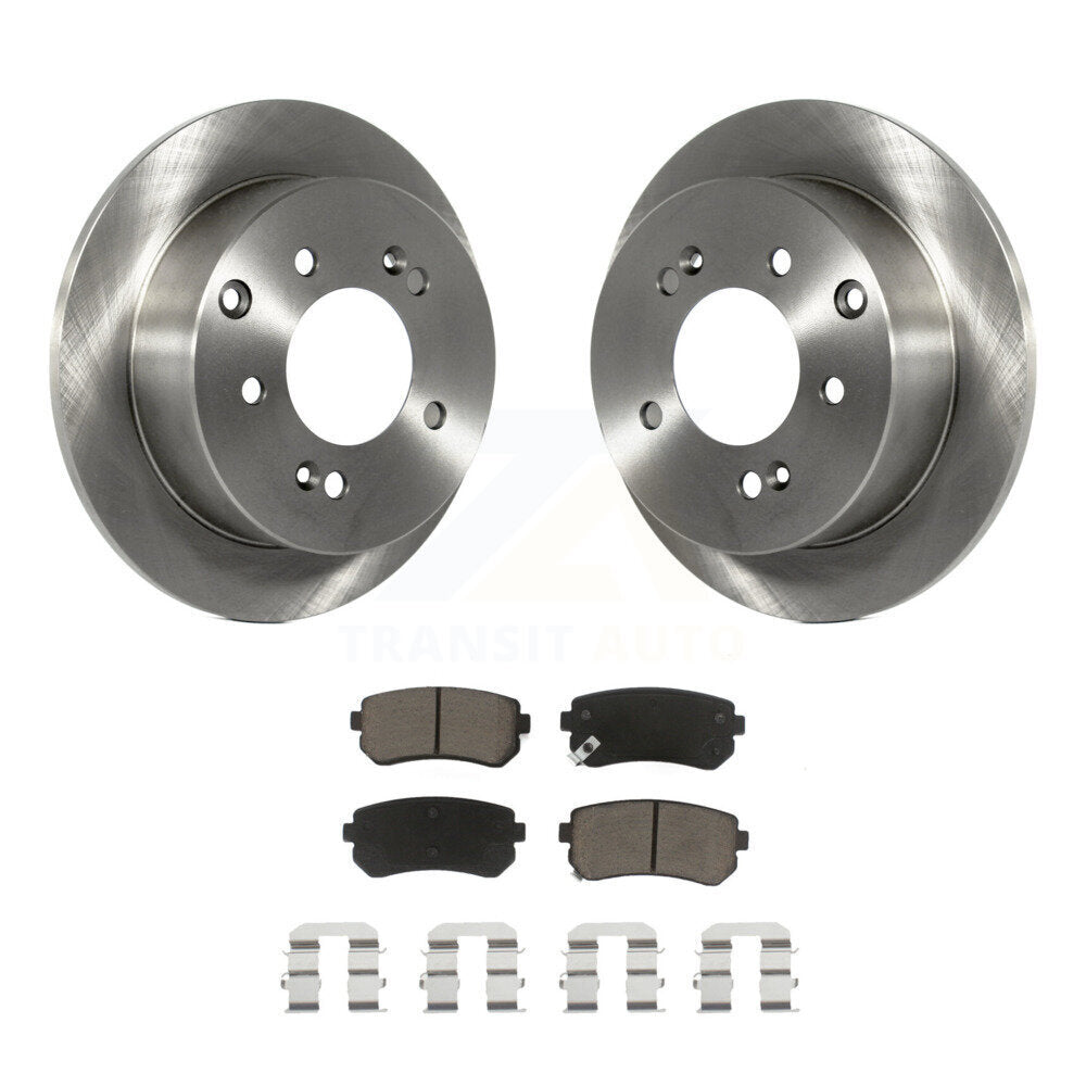 Disc Brake Rotors And Ceramic Pads Rear Kit For Kia Forte Koup Forte5