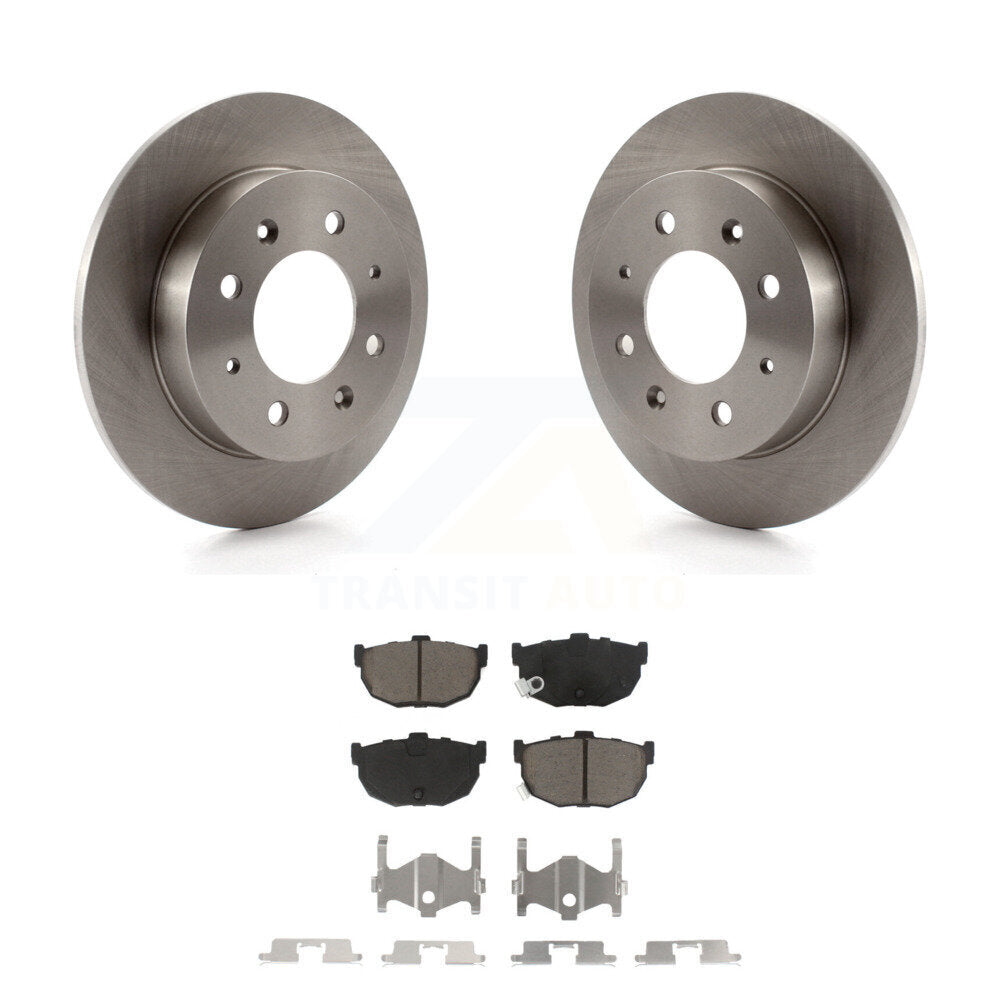 Disc Brake Rotors And Ceramic Pads Rear Kit For Kia Spectra Spectra5