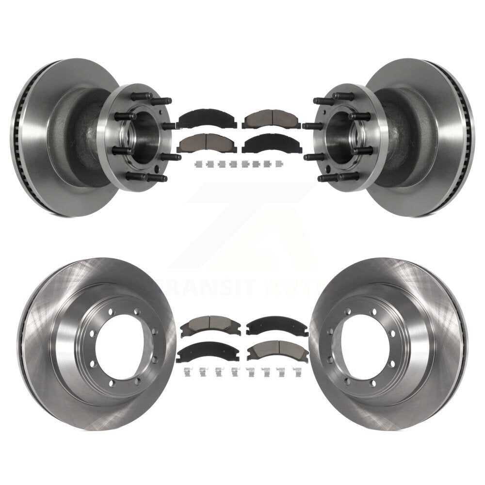 Brake Rotor & Ceramic Pad Front Rear Kit For Ford E-450 Super Duty DIESEL engine