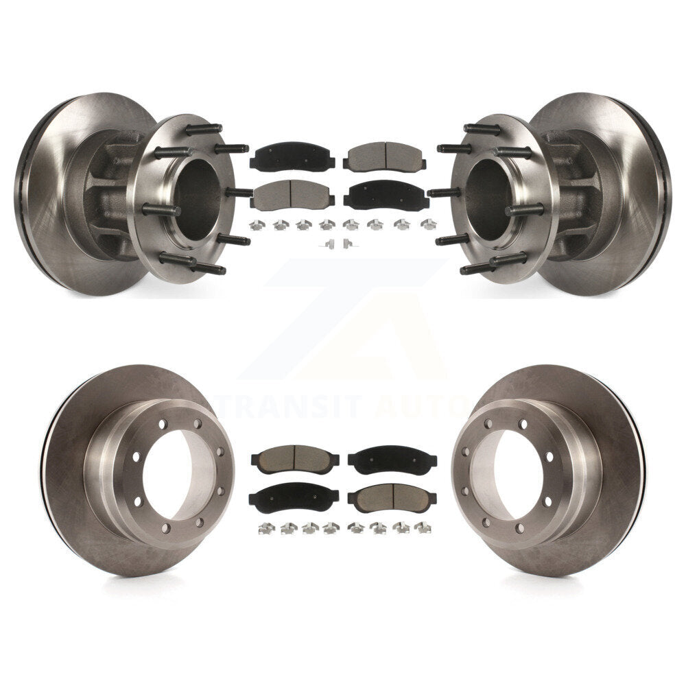 Brake Rotor & Ceramic Pad Front Rear Kit For 2009-2010 Ford F-350 Super Duty RWD