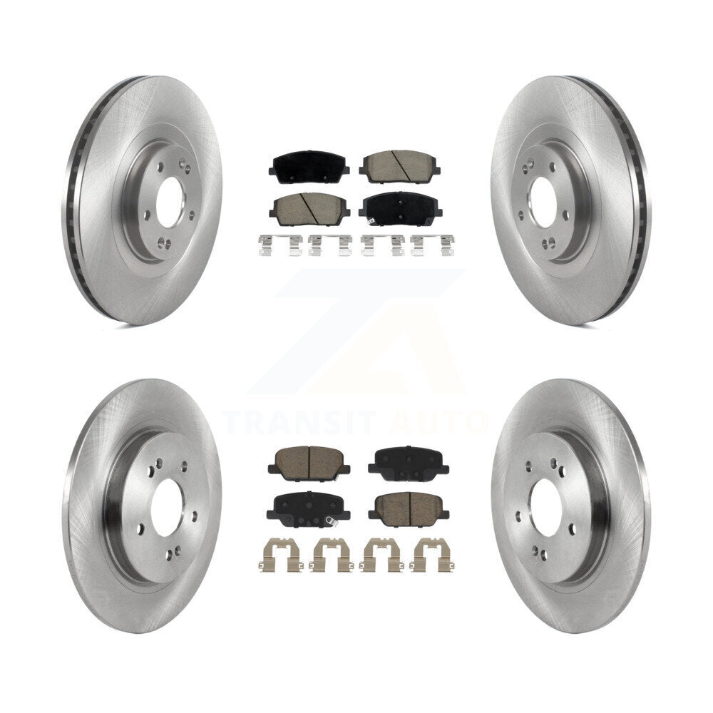 Disc Brake Rotor & Ceramic Pad Front Rear Kit For Hyundai Palisade Kia Telluride