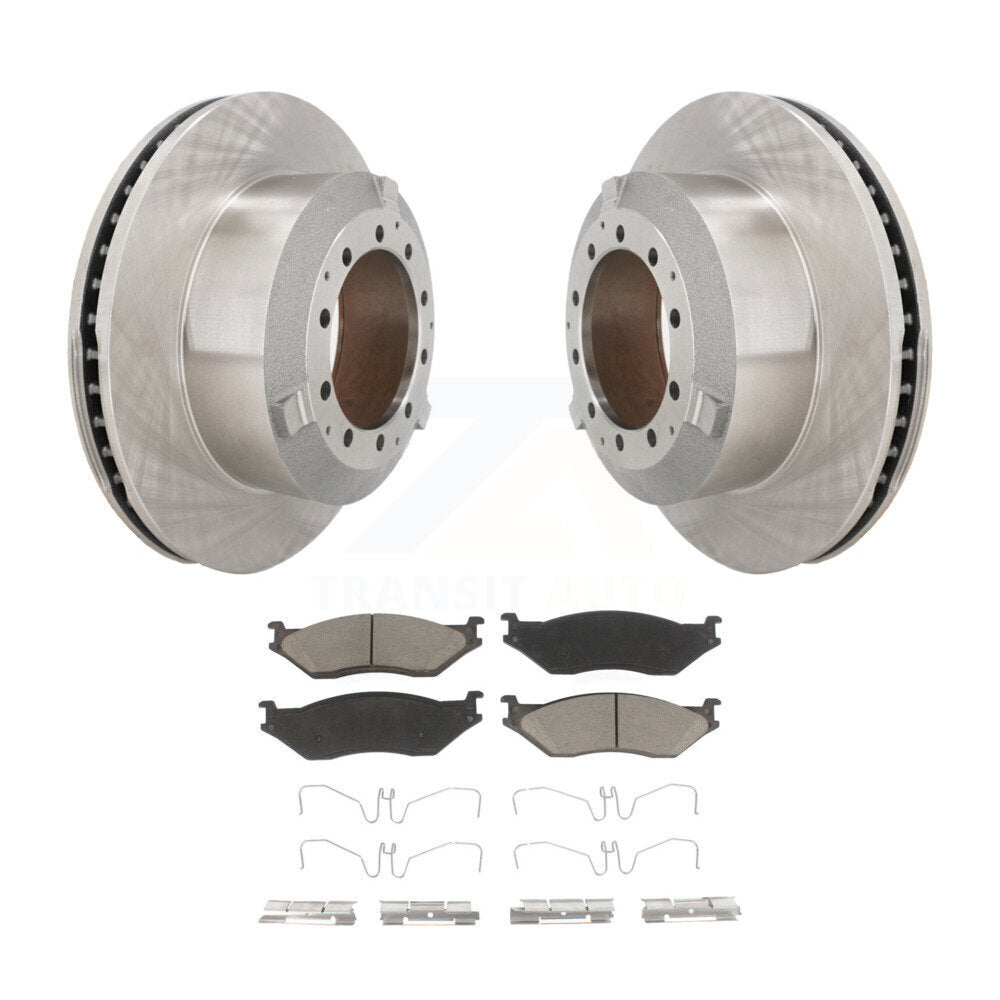 Brake Rotor & Ceramic Pad Rear Kit For Ford F-450 Super Duty F-550 International