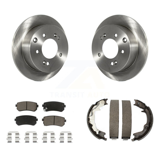 Disc Rotors Ceramic Pads And Parking Shoes Rear Kit For 2010-2013 Kia Forte Koup
