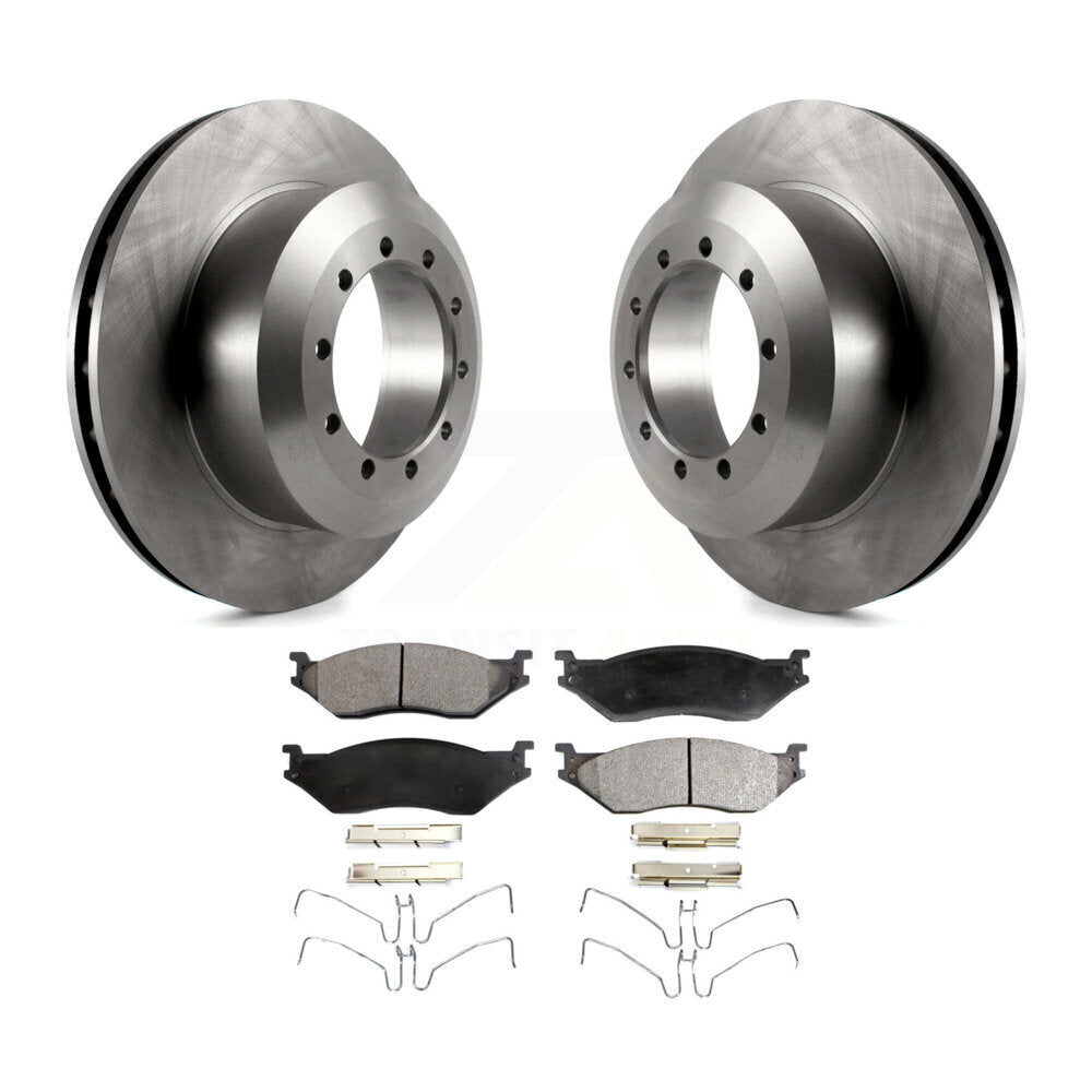 Brake Rotor And Semi-Metallic Pad Front Kit For Ford F-53 Motorhome Chassis F-59
