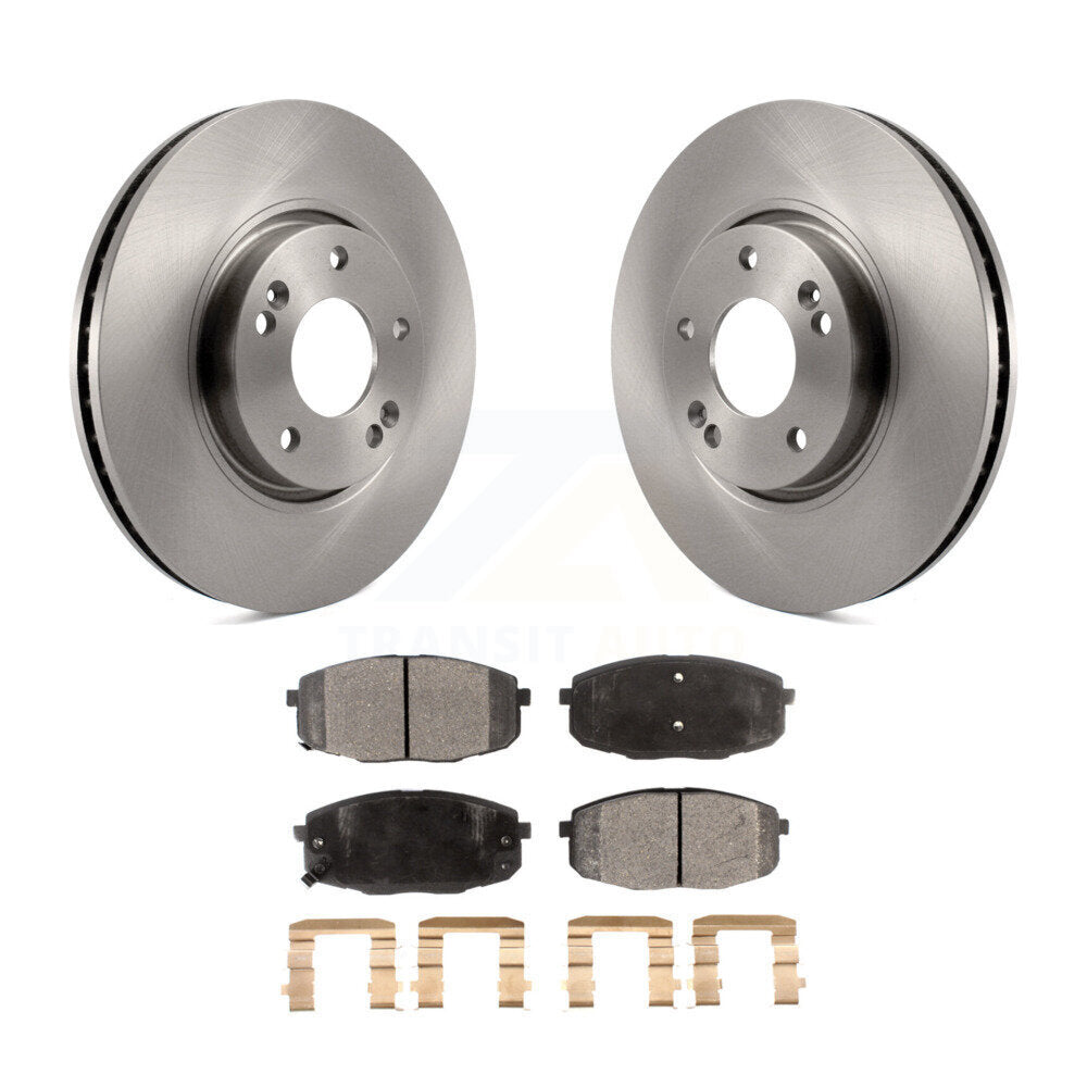 Disc Brake Rotors And Semi-Metallic Pads Front Kit For Kia Forte Koup Forte5