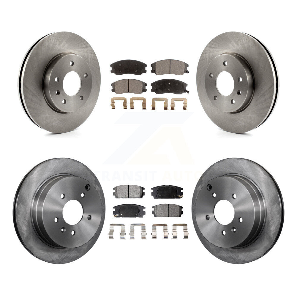 Brake Rotor & Semi-Metallic Pad Front Rear Kit For Chevrolet Equinox Pontiac Vue
