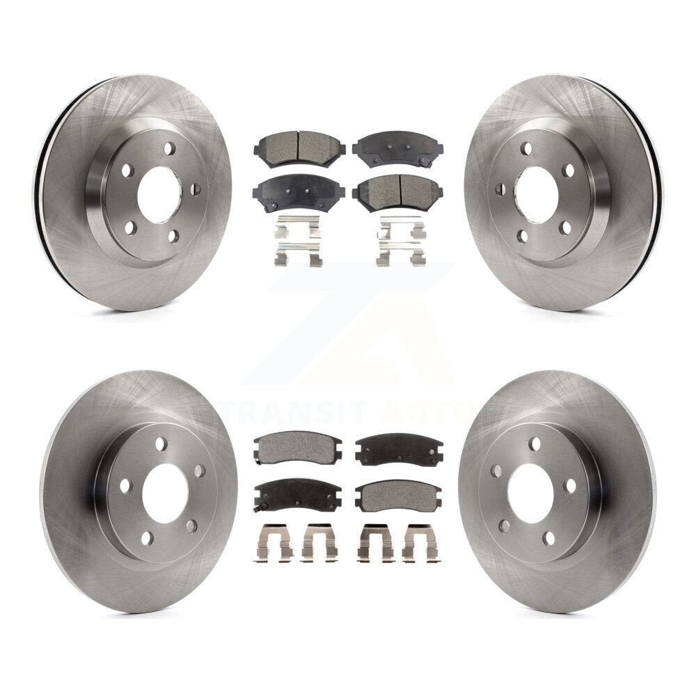 Brake Rotor And Semi-Metallic Pad Front Rear Kit For Cadillac DeVille Buick Park