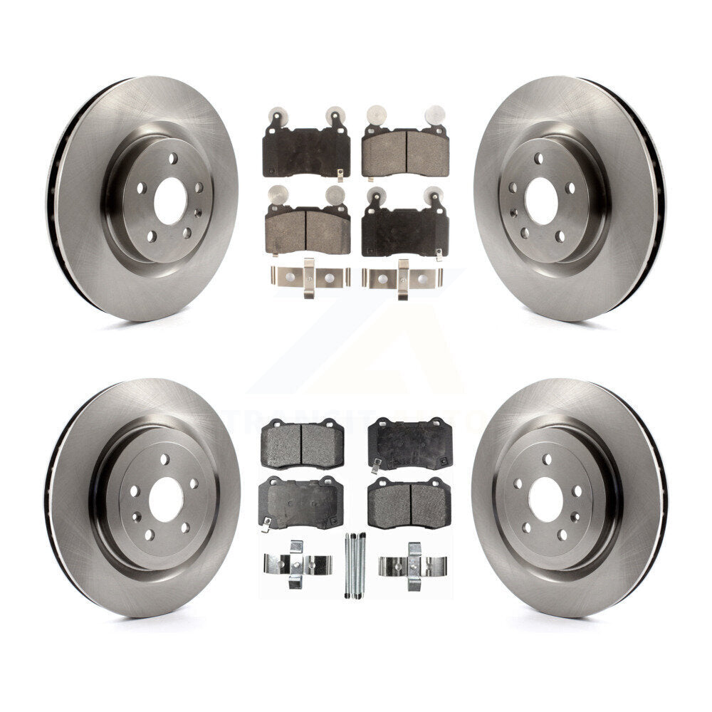Brake Rotor & Semi-Metallic Pad Front Rear Kit For 2010-2015 Chevrolet Camaro SS