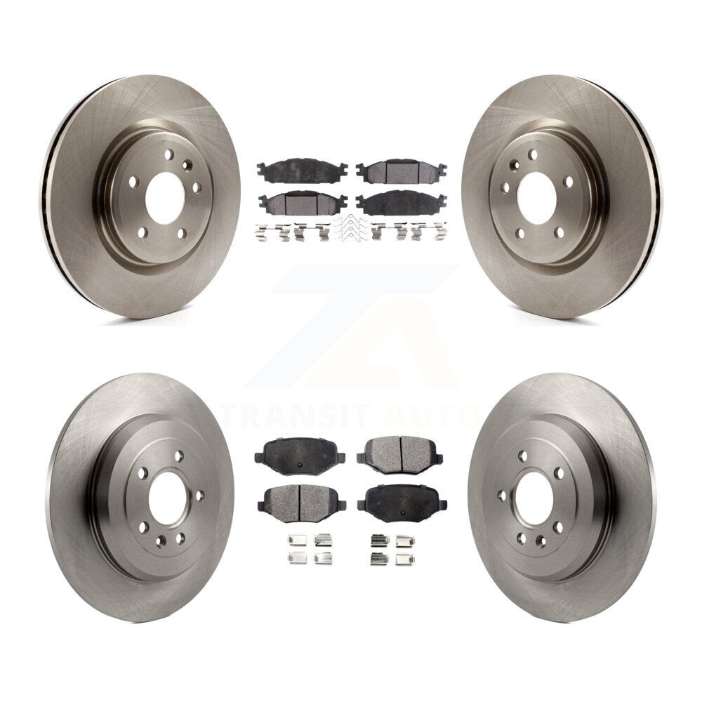 Brake Rotor & Semi-Metallic Pad Front Rear Kit For Ford Explorer Flex Taurus MKT