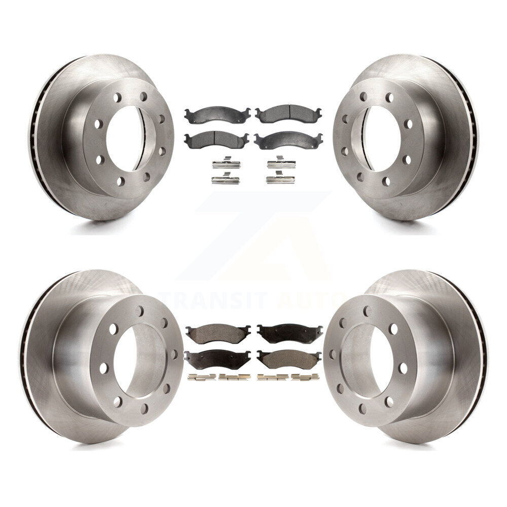 Brake Rotor & Semi-Metallic Pad Front Rear Kit For 2001-2002 Dodge Ram 2500 3500