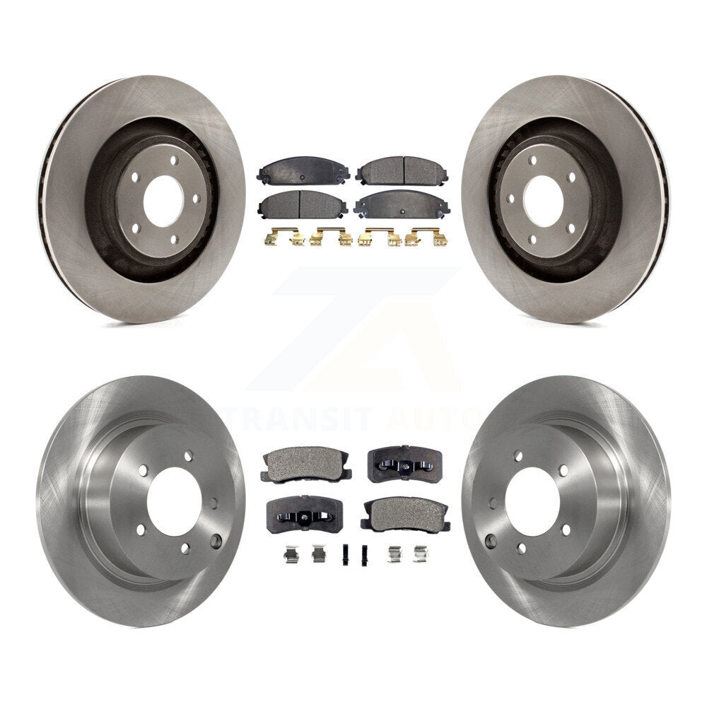 Brake Rotor & Semi-Metallic Pad Front Rear Kit For 2008-2009 Dodge Caliber SRT-4