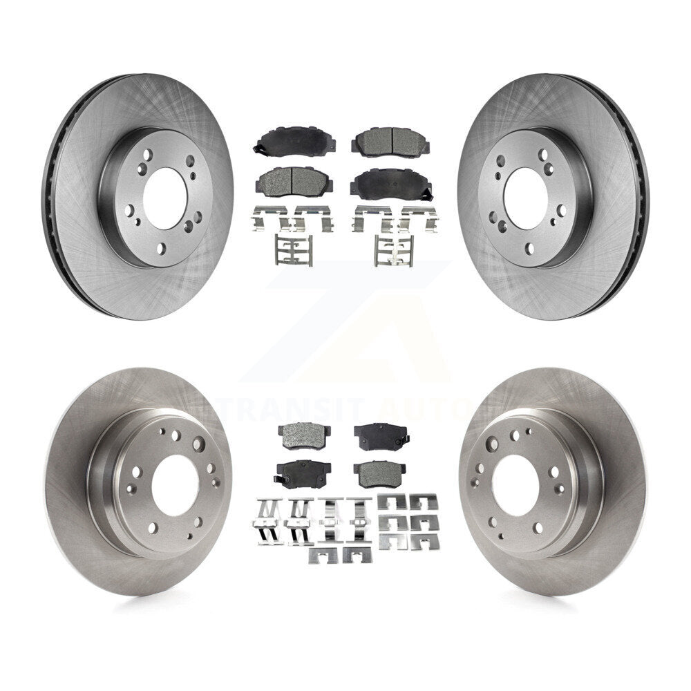 Brake Rotor & Semi-Metallic Pad Front Rear Kit For Honda Odyssey Acura Legend RL