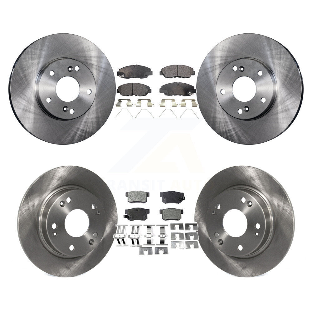 Brake Rotor & Semi-Metallic Pad Front Rear Kit For 2014-2015 Honda Civic Touring