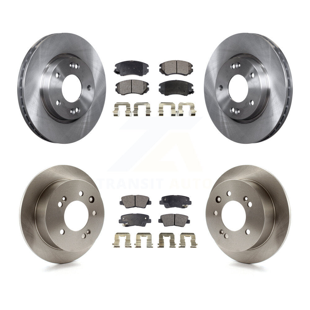 Brake Rotor & Semi-Metallic Pad Front Rear Kit For Hyundai Elantra From 03 23 10
