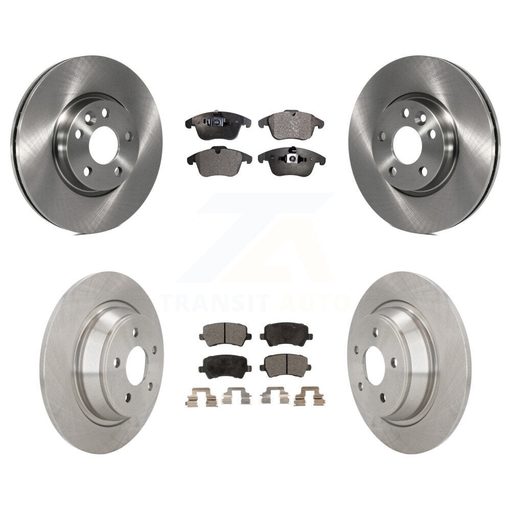 Brake Rotor & Semi-Metallic Pad Front Rear Kit For 12-15 Land Rover Range Evoque