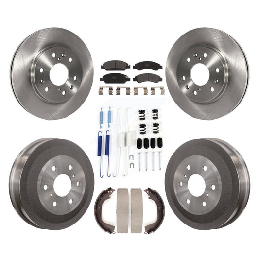 Disc Brake Rotor Semi-Metallic Pad Drum Front Rear Kit (7Pc) For GMC Sierra 1500