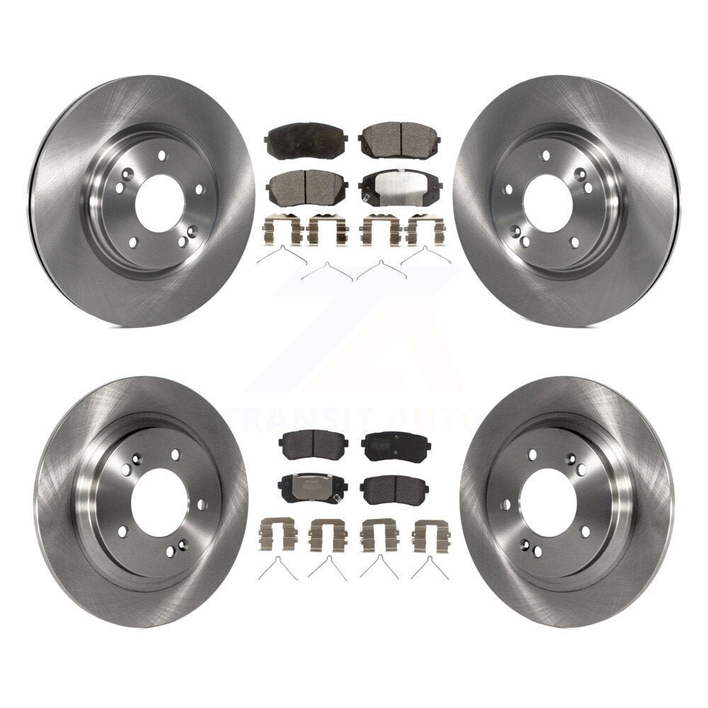 Brake Rotor & Semi-Metallic Pad Front Rear Kit For 2016 Kia Optima LX/EX/LX 1.6T