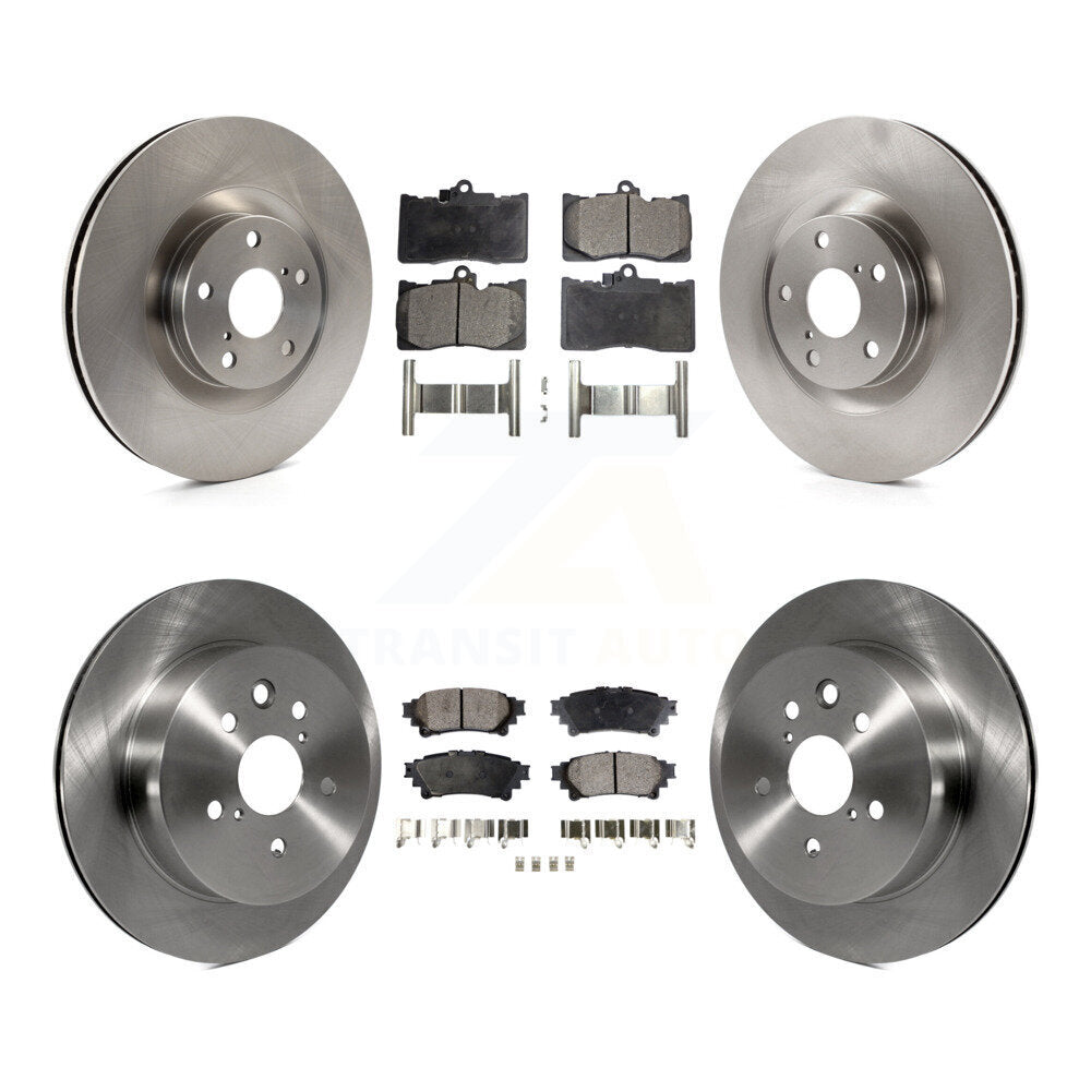Brake Rotor & Semi-Metallic Pad Front Rear Kit (6Pc) For Lexus IS350 C F Sport