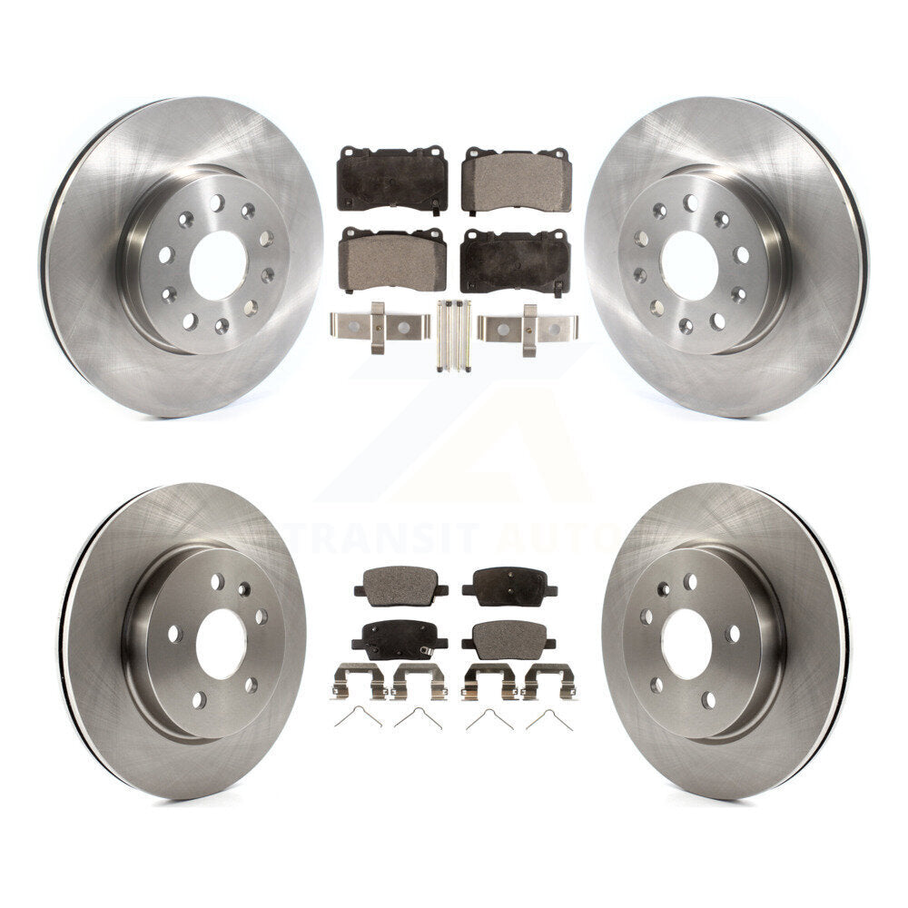 Brake Rotor & Semi-Metallic Pad Front Rear Kit For Chevrolet Camaro Cadillac CT6