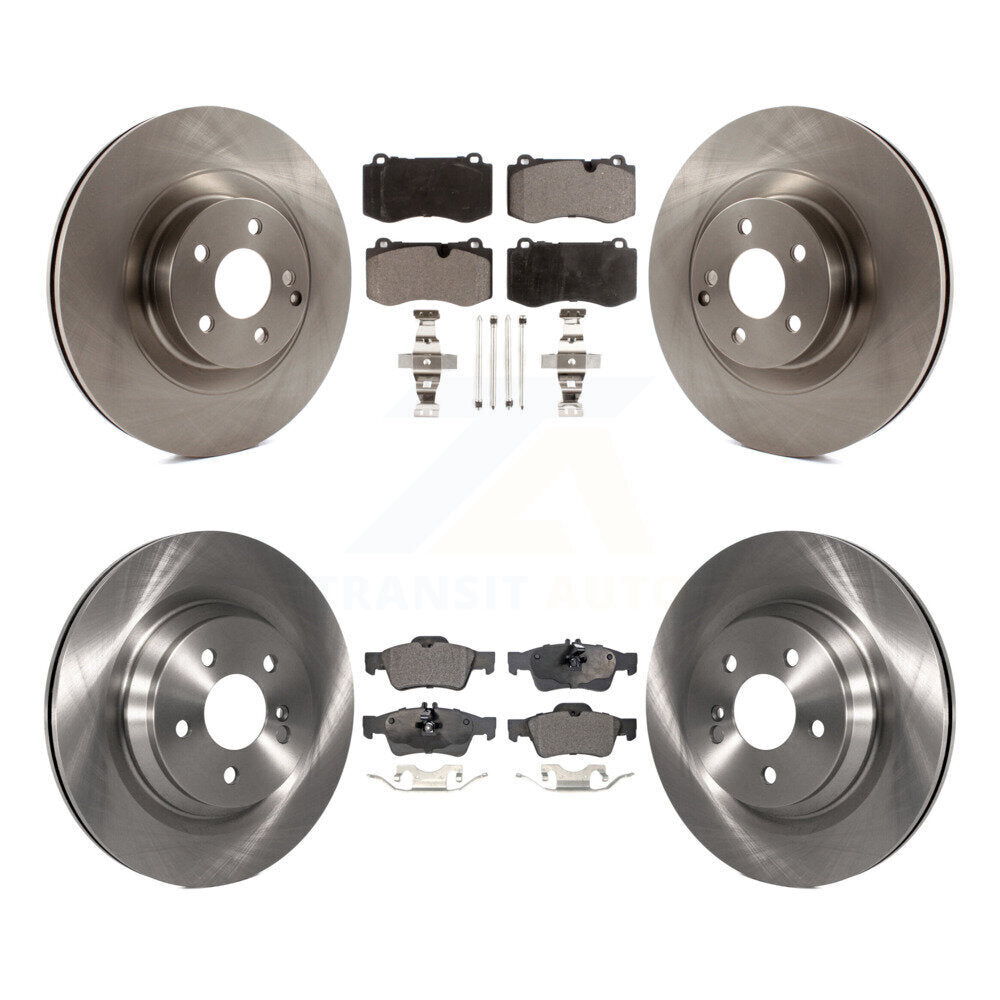 Brake Rotor & Semi-Metallic Pad Front Rear Kit For Mercedes-Benz S550 S450 SL550