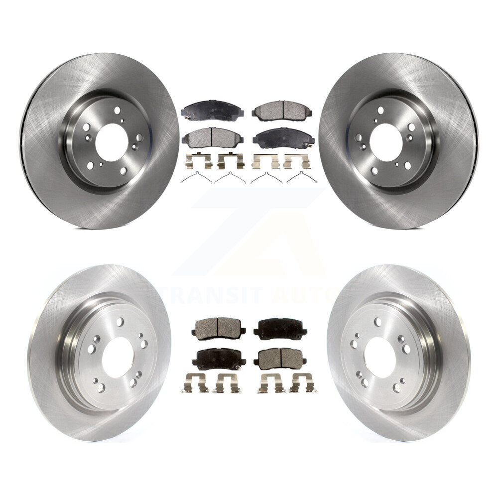 Brake Rotor & Semi-Metallic Pad Front Rear Kit For Acura RLX Sport Hybrid SH-AWD