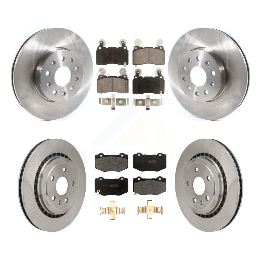 Brake Rotor & Semi-Metallic Pad Front Rear Kit For Chevrolet Camaro SS with 3.6L