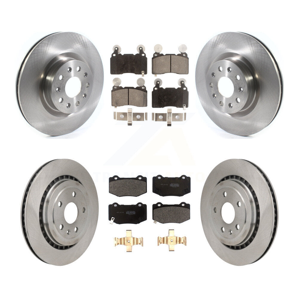 Brake Rotor & Semi-Metallic Pad Front Rear Kit For Chevrolet Camaro SS with 6.2L