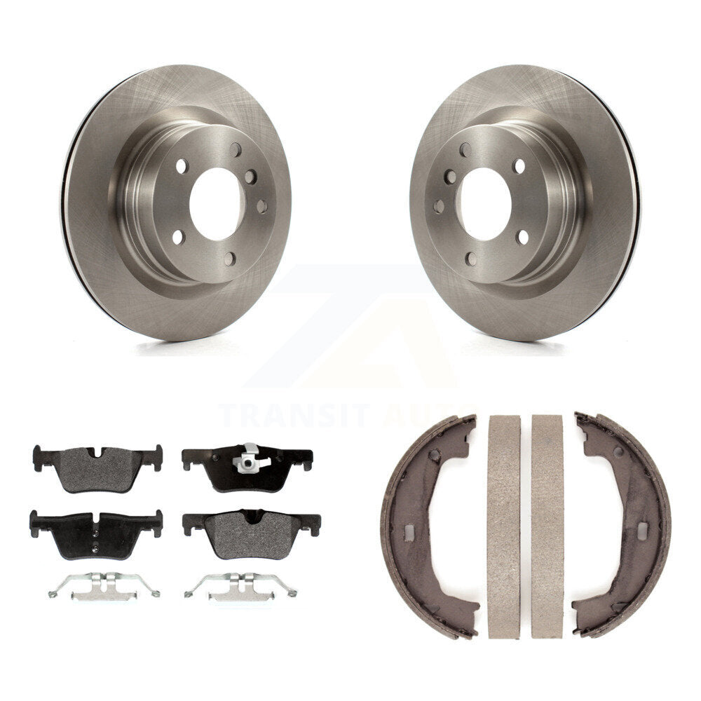 Disc Rotors Semi-Metallic Pads & Parking Shoes Rear Kit For BMW 230i xDrive 228i