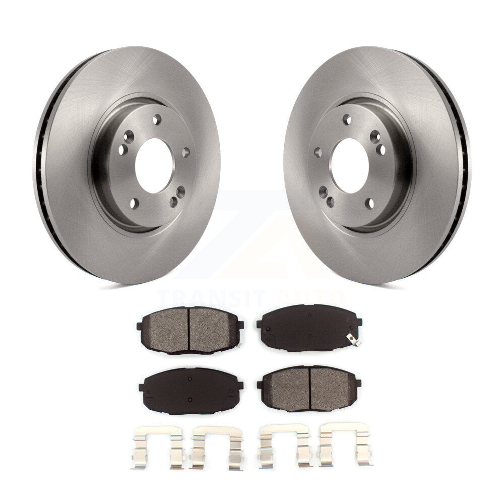 Disc Brake Rotors And Semi-Metallic Pads Front Kit For Kia Forte Koup Forte5